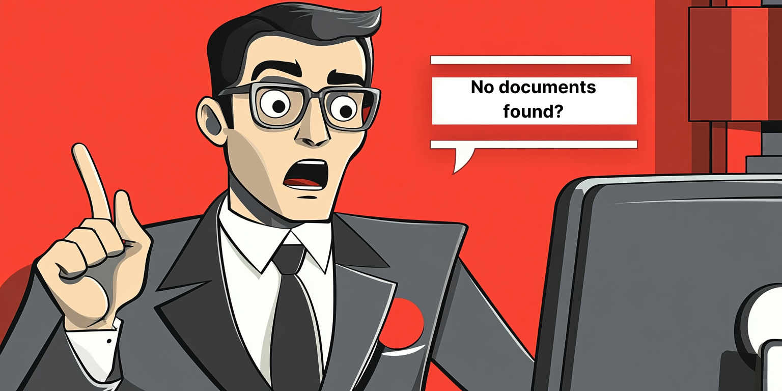 “No documents found”